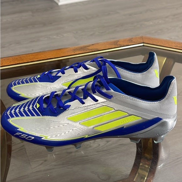 Adidas Silver and Blue Athletic Shoes for Performance main image 4
